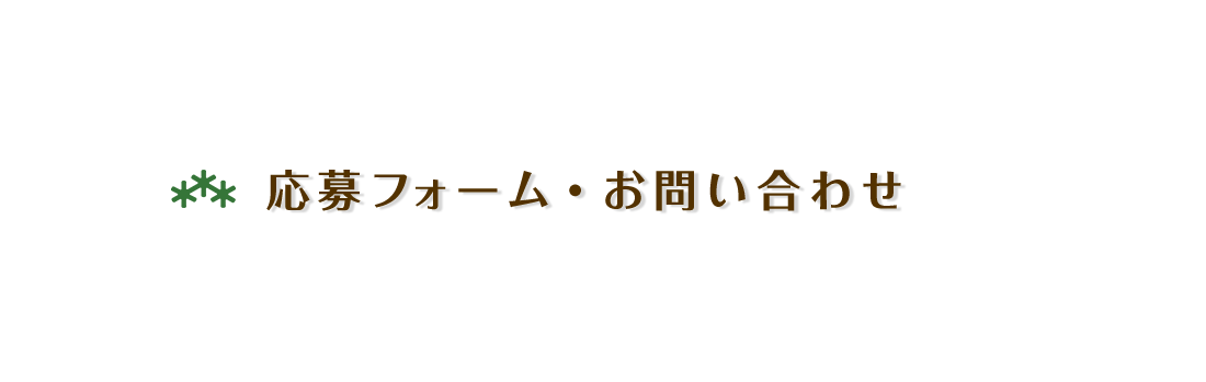 応募フォーム・お問い合わせ